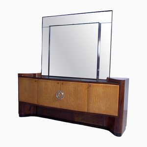 Art Decò Briar Sideboard With Large Mirror-XSG-1262659