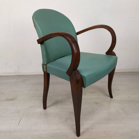 Art Deco Bridge Armchairs, Set of 5