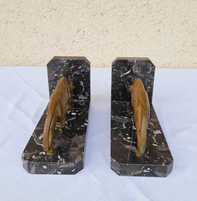 Art Deco Bronze Bookends, Set of 2-AWH-1748068