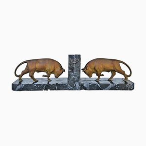 Art Deco Bronze Bookends, Set of 2-AWH-1748068