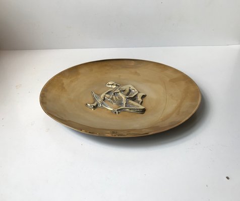 Art Deco Bronze Bowl by N. Dam Ravn for Nordisk Malm, 1930s-LCR-583616