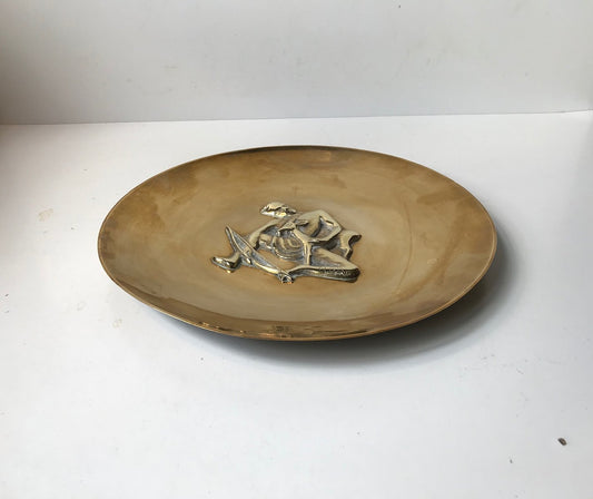 Art Deco Bronze Bowl by N. Dam Ravn for Nordisk Malm, 1930s