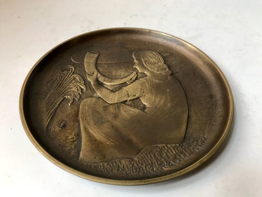 Art Deco Bronze Bowl by N. Dam Ravn for Nordisk Malm, 1930s-LCR-692023