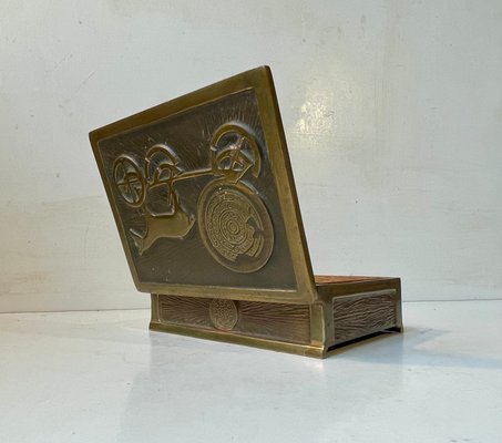 Art Deco Bronze Box with the Sun Chariot by N. Dam Ravn-LCR-2042142