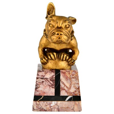 Art Deco Bronze Car Mascot Depicting French Bulldog by Gaston H. Bourcart., 1925-KTN-1388710