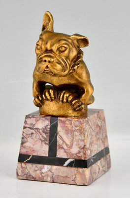 Art Deco Bronze Car Mascot Depicting French Bulldog by Gaston H. Bourcart., 1925-KTN-1388710