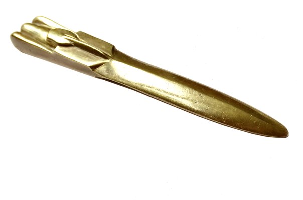 Art Deco Bronze Car Shaped Letter Opener, 1930s-GUT-2017216