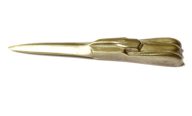 Art Deco Bronze Car Shaped Letter Opener, 1930s-GUT-2017216