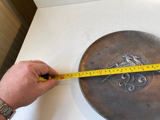 Art Deco Bronze Dish with Antelopes, 1930s-LCR-1309953