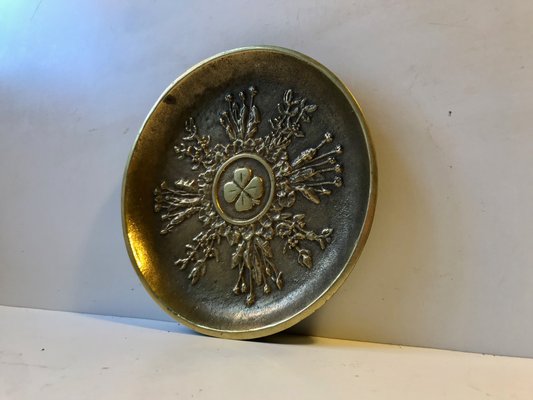 Art Deco Bronze Dish with Four Clover, 1930s-LCR-807627