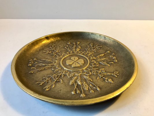 Art Deco Bronze Dish with Four Clover, 1930s-LCR-807627