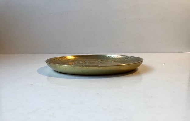 Art Deco Bronze Dish with Frigate, 1930s-LCR-883465