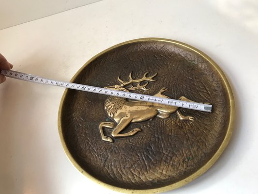 Art Deco Bronze Dish with Stag from Crown Copenhagen, 1930s-LCR-919987