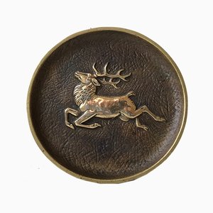 Art Deco Bronze Dish with Stag from Crown Copenhagen, 1930s-LCR-919987