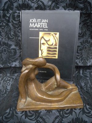 Art Deco Bronze Figure Sculpture by Joel & Jan Martel, 1930s-FEO-1786931