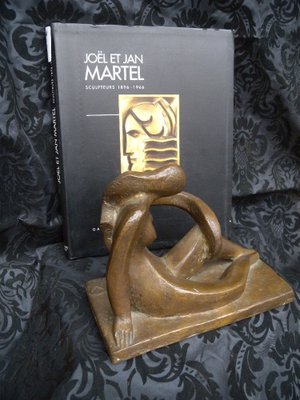 Art Deco Bronze Figure Sculpture by Joel & Jan Martel, 1930s-FEO-1786931