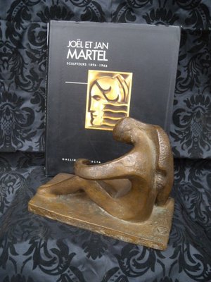 Art Deco Bronze Figure Sculpture by Joel & Jan Martel, 1930s-FEO-1786931