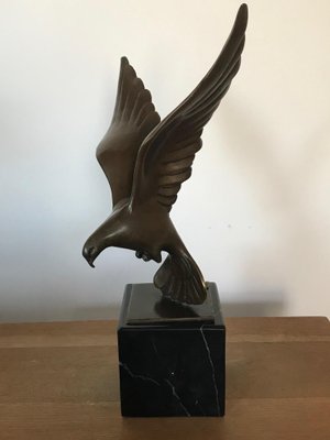 Art Deco Bronze Flying Pigeon Statue from Coenrad, the Netherlands, 1930s-DVX-1196331