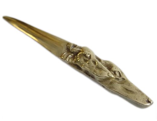 Art Deco Bronze Greyhound Dog Shaped Letter Opener, 1930s-GUT-2017217