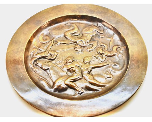 Art Deco Bronze Plate from GAB Sweden-HYQ-1231719