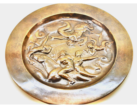 Art Deco Bronze Plate from GAB Sweden