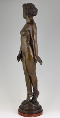 Art Deco Bronze Sculpture of a Standing Nude by Wilhelm Oskar Prack, 1930s-KTN-621979