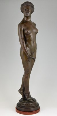 Art Deco Bronze Sculpture of a Standing Nude by Wilhelm Oskar Prack, 1930s-KTN-621979