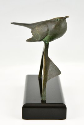 Art Deco Bronze Sculpture of Bird on Horseshoe by André Vincent Becquerel, 1930s-KTN-1348351