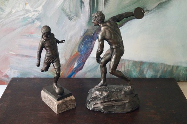 Art Deco Bronze Statues, Germany, 1930s, Set of 2-DVX-1327721