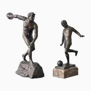 Art Deco Bronze Statues, Germany, 1930s, Set of 2-DVX-1327721