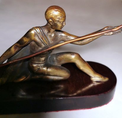 Art Deco Bronze Statuette Depicting a Young Gymnast-QRS-996882