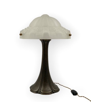 Art Deco Bronze Table Lamp, France, 1930s-TXN-1748670