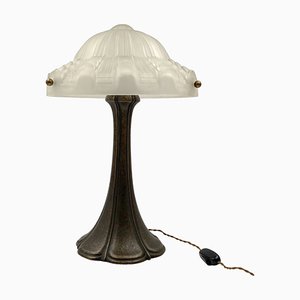 Art Deco Bronze Table Lamp, France, 1930s-TXN-1748670