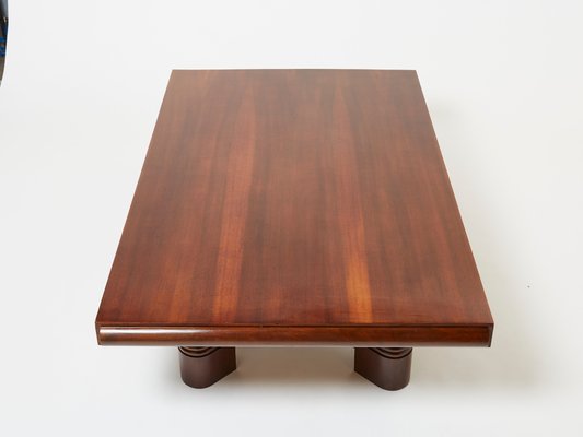 Art Deco Brown Coffee Table, 1940s-YJA-1440988