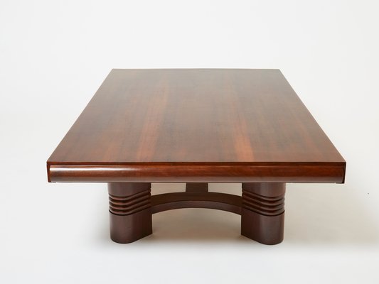 Art Deco Brown Coffee Table, 1940s-YJA-1440988