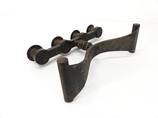 Art Deco Brutalist Wrought Iron Candleholder by Charles Piguet, 1930s-DQG-1742420