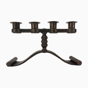 Art Deco Brutalist Wrought Iron Candleholder by Charles Piguet, 1930s-DQG-1742420