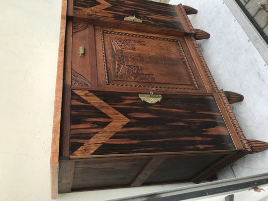 Art Deco Buffet-Chest of Drawers with a Marble Top, 1920s-WQQ-1395983