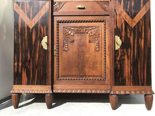 Art Deco Buffet-Chest of Drawers with a Marble Top, 1920s-WQQ-1395983