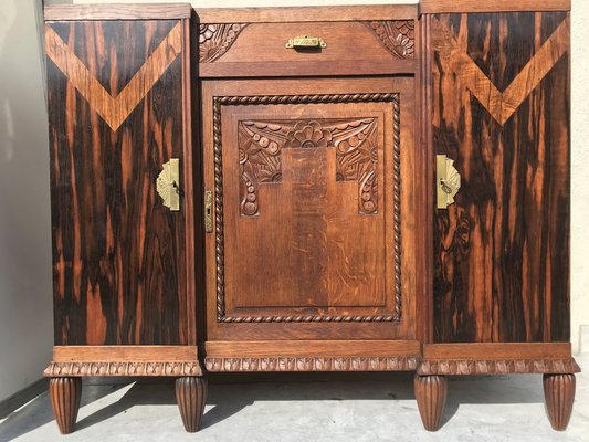 Art Deco Buffet-Chest of Drawers with a Marble Top, 1920s-WQQ-1395983