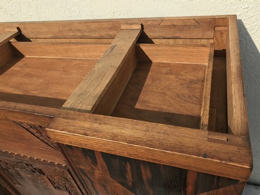 Art Deco Buffet-Chest of Drawers with a Marble Top, 1920s-WQQ-1395983