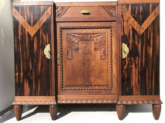 Art Deco Buffet-Chest of Drawers with a Marble Top, 1920s-WQQ-1395983