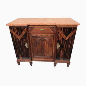 Art Deco Buffet-Chest of Drawers with a Marble Top, 1920s-WQQ-1395983