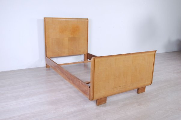 Art Deco Burl Single Bed Frame, 1930s-XSG-750181