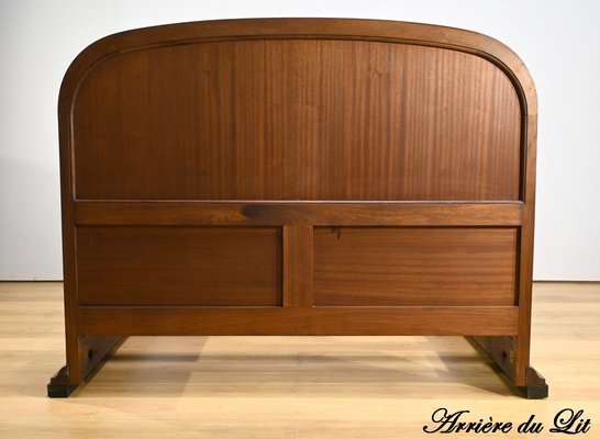 Art Deco Burl Walnut Bed, 1930s-RVK-2034800