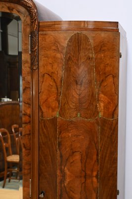 Art Deco Burl Walnut Mirror Cabinet, 1930s-RVK-2024735