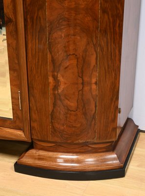 Art Deco Burl Walnut Mirror Cabinet, 1930s-RVK-2024735