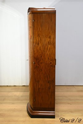 Art Deco Burl Walnut Mirror Cabinet, 1930s-RVK-2024735