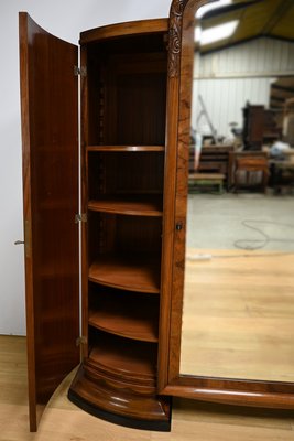 Art Deco Burl Walnut Mirror Cabinet, 1930s-RVK-2024735