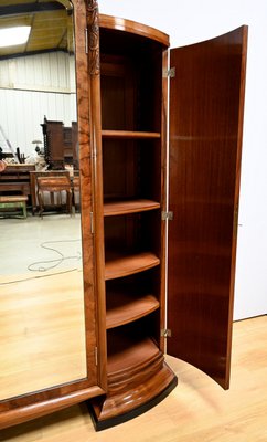 Art Deco Burl Walnut Mirror Cabinet, 1930s-RVK-2024735